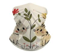 Bandeau Magique Dessine Deux Chats Multi-Usage Décoration faciale Ultra-Douce Tube Bandeaux pour Femme Randonnée 26X30cm