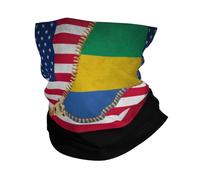 Bandeau Magique Drapeau De La République Gabonaise Fermeture Éclair Drapeau Américain Couvre-Chef Multi-Usage Décoration Faciale pour Jogging, Randonnée, Moto
