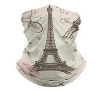 Bandeau Magique La Tour Eiffel Ultra-Douce Écharpe Tube Séchage Rapide Cache-Cou pour Sports Jogging 26X30cm