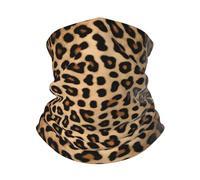 Bandeau Magique Léopard Noir Et Or Multifonctionnel Écharpe Demi-Visage Étanche À La Poussière Gaiter pour Adulte Extérieur Vélo