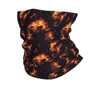 Bandeau Magique Lion De Flamme Imprimé Sombre Écharpe Tube Élastique Multi-Usage Balaclava pour Extérieur Sports Randonnée 25X50Cm