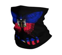 Bandeau Magique Papillon Drôle Drapeau D'Haïti Décoration Faciale Élastique Headwrap pour Extérieur, Ski, Vélo