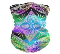 Bandeau Magique Papillon Néon Abstrait Extraterrestre Chapeaux Demi-Visage Séchage Rapide Anti-Solaire Décoration Faciale pour Randonnée Course À Pied Homme 25X50Cm