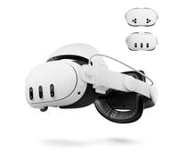 Bandeau magnétique hybride pour Meta Oculus Quest 3/3S - Mode 2 en 1 (Halo et Elite), batterie magnétique remplaçable à chaud 10 000 mAh, charge rapide 20 W, sangle confortable réglable