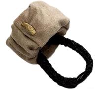 Bandeau magnétique pour queue de cheval haute, sans glissement, clip à clipser avec maintien ferme pour femme, noir, motif léopard (kaki)