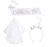 Bandeau Mariée, Bandeau Mariée Doux la Peau Ceinture Bride to Be voile Mariage Accessoires pour Cheveux pour Décorations Fête Fiançailles Enterrement de Vie de Jeune Fille Cadeau