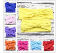 Bandeau Mère et Bébé en Fibre de Lait Orange, Ensemble Élastique