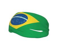 Bandeau Mignon avec Drapeau du Brésil pour Femmes et Hommes, évacuant l'humidité, Bandeau de Sport pour la Course à Pied, Le Cyclisme, Le Yoga