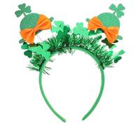 Bandeau Mini Chapeau Haut de Forme Vert Pailleté pour Femmes | Style Saint-patrick, Tissu Décoratif, Finition Soignée, Forme Délicate, pour Festival Irlandais