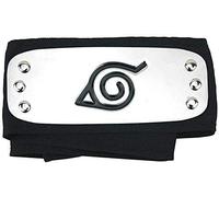 Bandeau Naruto Konoha Noir pour Déguisement de Ninja Anime