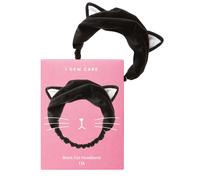 Bandeau nettoyant visage I DEW CARE Chat noir | Spa doux et mignon pour le maquillage, la douche, les adolescentes, 1 unit