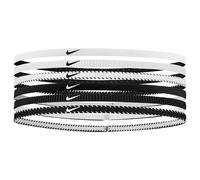 Nike Bandeaux Flex Classic Slim – Lot de 6 Noir/Blanc – Unisexe Taille unique