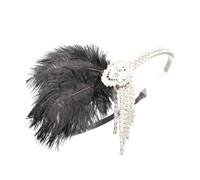 Bandeau Noir Plumage Femmes, Accessoire Coiffure Mascarade Fête Halloween | Élastique Léger Confortable, Style Mystérieux Séduisant, pour Club Nocturne et Soirées Festives