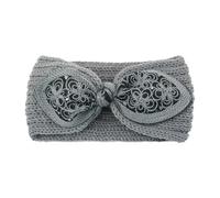 Bandeau noué brodé, bandeau épais, turban élastique au crochet, cache-oreilles, foulard for adultes, accessoires for cheveux d'hiver(Color-4)