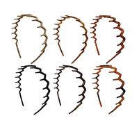 Bandeau Ondulé Lot De 6 Bandeaux Peigne Antidérapants Tendance Slick-Back