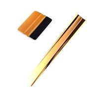 Bandeau Or Pare Soleil Film a Poser sur Pare Brise Couleur graduelle réfléchissante Effet Miroir de Teinte Chrome. Application intérieure en Haut pour ombrage et Filtration