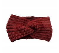 Bandeau Oreille Femme 1 PC Vintage Knitted Twisted Hairband, Warm And Stylish For Autumn And Winter, Perfect For Daily Street Wear(Wine red)