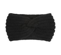 Bandeau Oreille Femme 1pc Solid Color Headwrap Autumn Winter Knit Headband Ear Protection Warmer Sports Multi-functional Hair Accessories(Black)