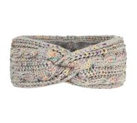 Bandeau Oreille Femme Bandeau en laine tricotée, doublure intérieure en velours long grain, devant torsadé coupe-vent, chaud(Light gray)