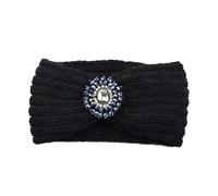 Bandeau Oreille Femme Diamond Headband Elastic Ear Warmer Headwrap Turban Wide Brim Headwear For Women Winter Hair Accessories(Color-04)