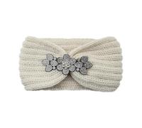 Bandeau Oreille Femme Rhinestone Headband Elastic Ear Warmer Knitted Headwrap Turban Wide Brim Headwear For Women Girl Winter Hair Accessories(Color-05)