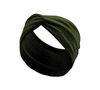 Bandeau Oreille Femme Solid Color Velvet Cross Stretch Headbands for Women Wide Warm Hair Bands Turban Bandage Hair Accessories Headwear(OliveGreen)