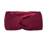 Bandeau Oreille Femme Wide Cross Fleece Lined Knitted Headbands For Woman Solid Warm Hairband Elastic Sports Yoga Headwear Hair Accessories(Deep wine red)