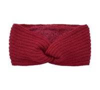 Bandeau Oreille Femme Wide Cross Fleece Lined Knitted Headbands For Woman Solid Warm Hairband Elastic Sports Yoga Headwear Hair Accessories(Wine red)