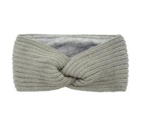 Bandeau Oreille Femme Wide Cross Fleece Lined Knitted Headbands For Woman Solid Warm Hairband Elastic Sports Yoga Headwear Hair Accessories(Light grey)