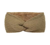 Bandeau Oreille Femme Wide Cross Fleece Lined Knitted Headbands For Woman Solid Warm Hairband Elastic Sports Yoga Headwear Hair Accessories(Khaki)