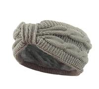 Bandeau Oreille Femme Winter Knitted Headbands Warm Head Turban Crochet Wide Stretch Hairbands Ear Warmer Hair Band Headwrap Lady Ribbon(Light Grey)