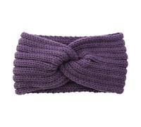 Bandeau Oreille Femme Winter Plush Knitted Headband For Women Girls Warm Elastic Hairbands Hand Made Headscarf Bandana Headwear(35 Green)