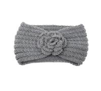 Bandeau Oreille Femme Women Camellia Flower Knitted Headbands Autumn Winter Crochet Head Wrap Wide Hairband Turban Outdoor Ear Warmers(Color 1)