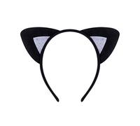 Bandeau oreilles à la mode en polyester, White piece black, E | Accessoires de fête confortables pour et adultes, couvre-chefs de dessins animés pour les célébrations