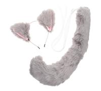 Bandeau Oreilles de Chat Cosplay Fête, Fourrure de Lapin, 1 Set | Décoration Capillaire Animalier, Style Délicat et Adorable, pour Filles, Usage Party et Cosplay, Noël