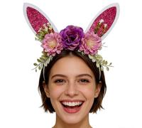 Bandeau Oreilles De Lapin De Pâques Estampado de Palmera al Atardecer