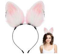 Bandeau oreilles de lapin en peluche avec design antidérapant, bandeau en fourrure douce pour cosplay et usage quotidien Style 2