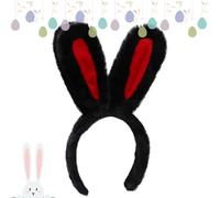 Bandeau oreilles de lapin - Solution de correction des maux de tête à presser Oreilles floues en peluche, conception de noyau interne flexible, base enveloppée de satin + poignée antidérapante, fibre