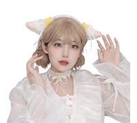 Bandeau oreilles de mouton en peluche pour cosplay, accessoire de fête, coiffe ComicCon, accessoires d'animation pour fille, accessoires de mode, bandeau de fête à thème