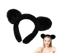 Bandeau oreilles d'ours, bandeau oreilles d'ours adulte,Bandeau de maquillage en peluche mignon | Bandeau de lavage du visage, bandeau de soins de la peau antidérapant pour laver le maquillage du visa