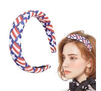 Bandeau patriotique pour femmes, bandeau drapeau américain,Cerceau à cheveux antidérapant pour le 4 juillet | Ornements de cheveux colorés pour le Memorial Day, accessoire de cheveux doux pour le yoga