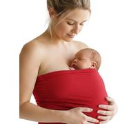 Bandeau Peau à Peau pour Nouveau-Nés - Support Kangourou - Qualité Bio, Couleur Rouge, Taille XL