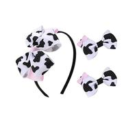 Bandeau Pince à Cheveux Nœuds Motif Vache Doux Nœuds Clip Plat Bandeau Épingle à Cheveux Nœuds Élégant Pince à Cheveux Pour Bouquets