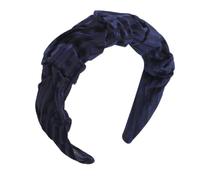 Bandeau plissé à rayures pour femme et fille, style vintage, bohème, pour femme et fille, mariage, anniversaire, fête, port quotidien, bleu marine