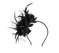 Bandeau Plume Année 20 Fleurs à Plumes Bandeau En Tissu Serre-Tête Vintage Classique Partie à ThèMe Plume Bandeau De MariéE De Mariage, Bandeau Plume Pour Femme Et Fille, Noir