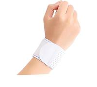 Bandeau Poignet Sport Bracelet de Sport Fin et élastique en Maille Respirante(White)