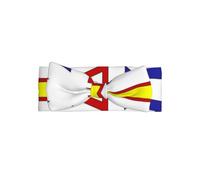 Bandeau pour bébé avec nœud en forme de drapeau de Terre-Neuve-et-Labrador - Doux et extensible - Pour 0 à 6 mois