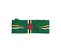 Bandeau pour bébé avec nœud en forme de drapeau du Commonwealth de la Dominique, doux et extensible pour les nouveau-nés et les nourrissons, joli nœud papillon pour fêtes et cadeaux