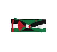 Bandeau pour bébé avec nœud papillon et drapeau de l'État de Palestine, bandeau doux et extensible pour les nouveau-nés et les nourrissons, joli nœud papillon pour fêtes et cadeaux