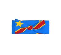 Bandeau pour bébé avec nœud pour bébé Drapeau du Congo, bandeau doux et extensible pour les nouveau-nés et les nourrissons, joli nœud papillon pour fêtes et cadeaux